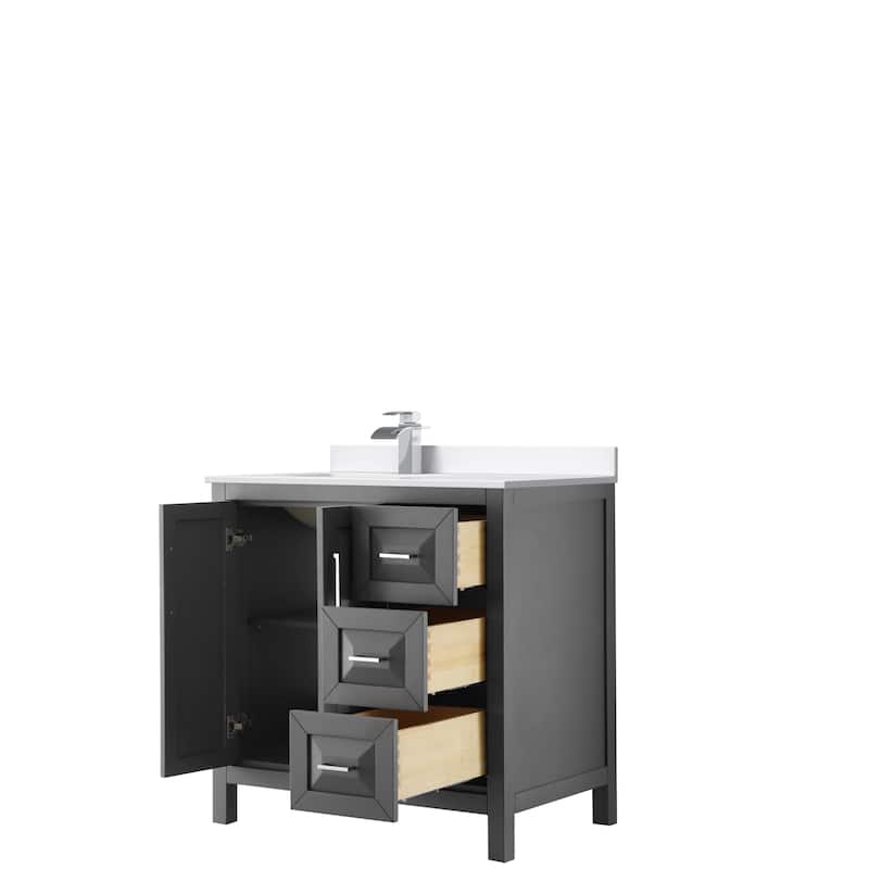 Daria 36-inch Single Vanity, Cultured Marble Top