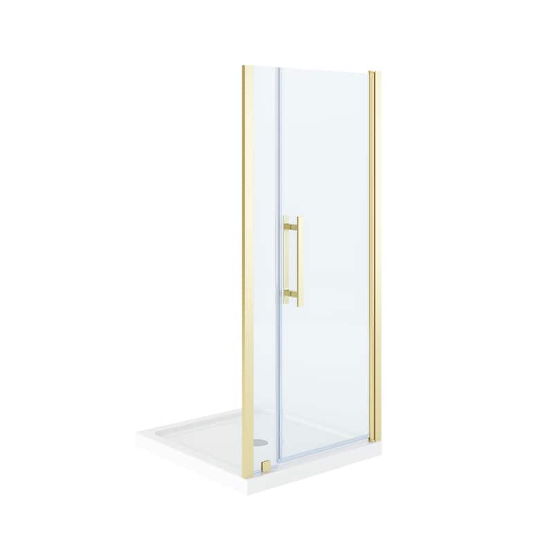 OVE Pasadena Alcove Frameless Pivot Shower Door Kit with Base Pan, 2025
