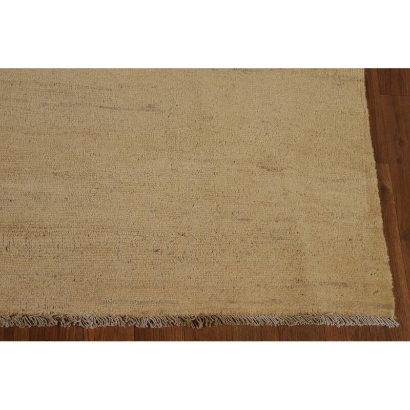 Modern Gabbeh Oriental Square Area Rug Handmade Wool Carpet - 5'3" x 7'10"