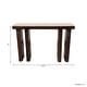 preview thumbnail 4 of 10, Modern Edge Travertine Console Table with Wood Base - 47", Tan & Brown - 46.25"