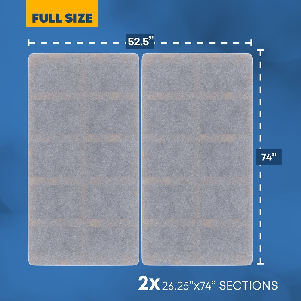 ONETAN, 1.5-Inch Split Bunkie Board for Mattress/Bed Support - Fully Assembled, Improved Comfort and Support, Gray.