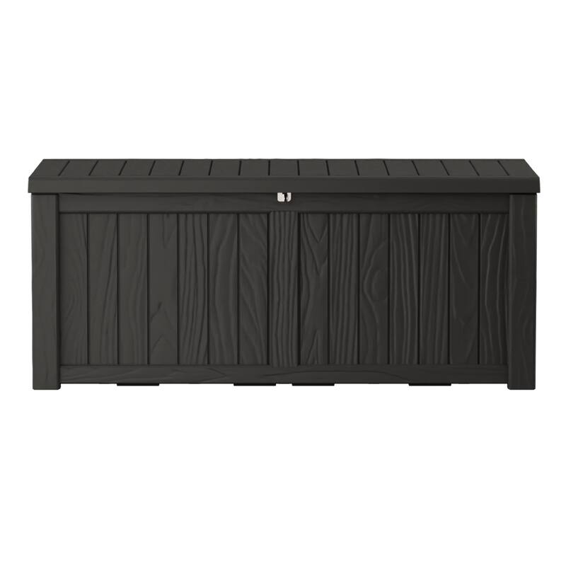 120 Gal. Wicker Resin Outdoor Patio Storage Deck Box