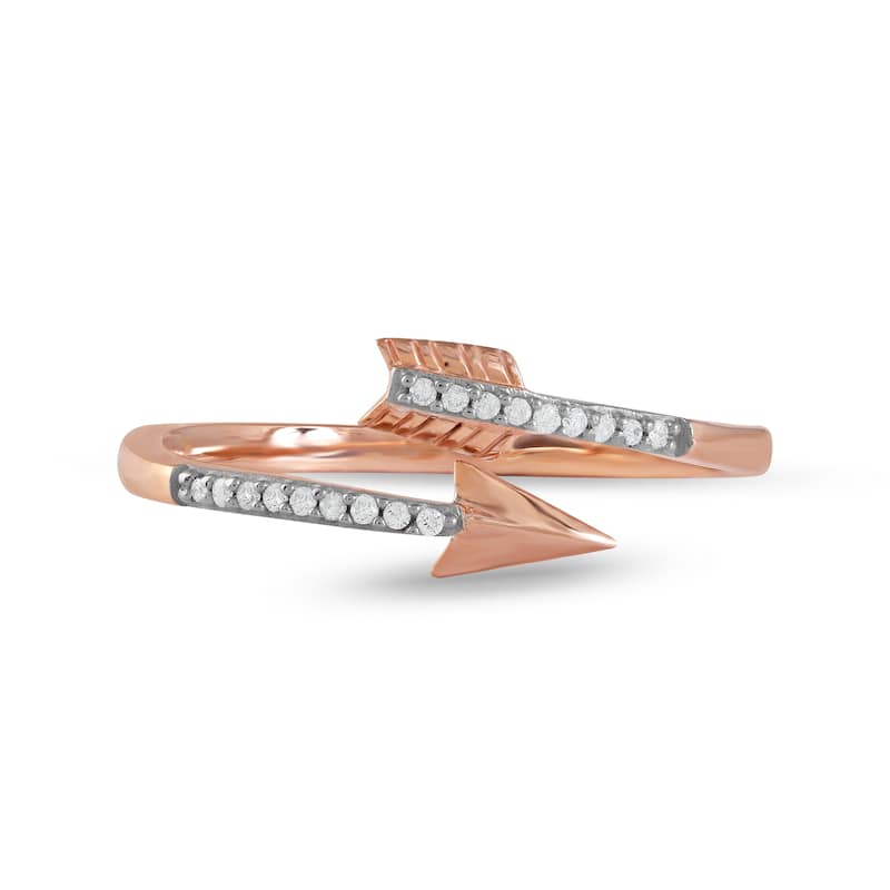 1/20ct TDW Diamond Arrow Wrap Fashion Ring in 10K Gold for Women