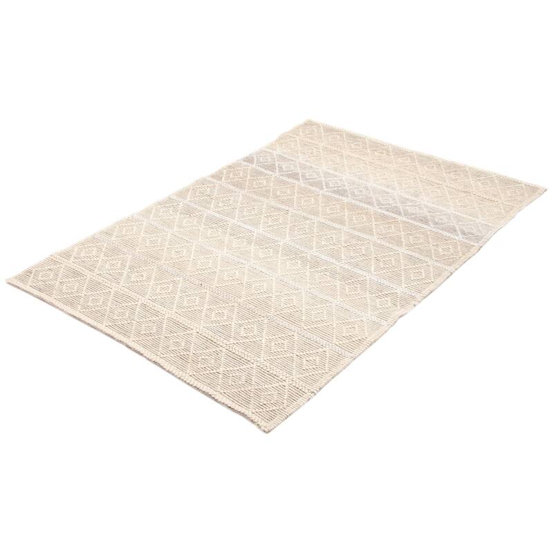 ECARPETGALLERY Braid weave Sienna Cream Wool Rug - 5'1 x 7'10