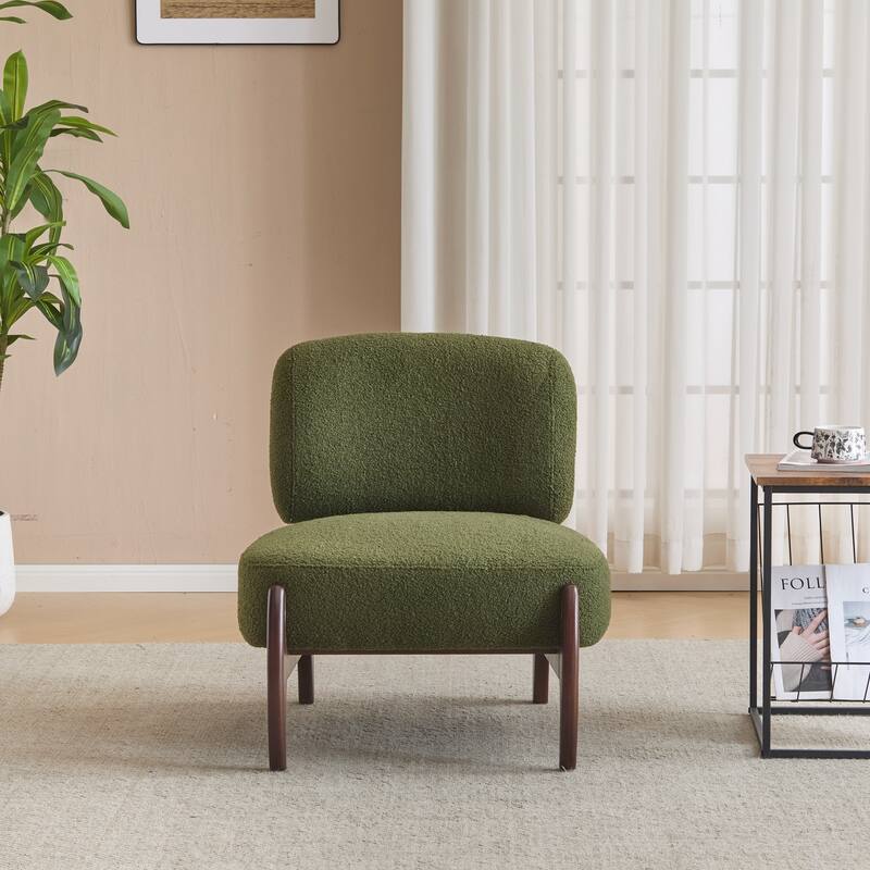 Modern Lounge Chair with Solid Wood Frame, Perfect for Living Room, Bedroom, or Office