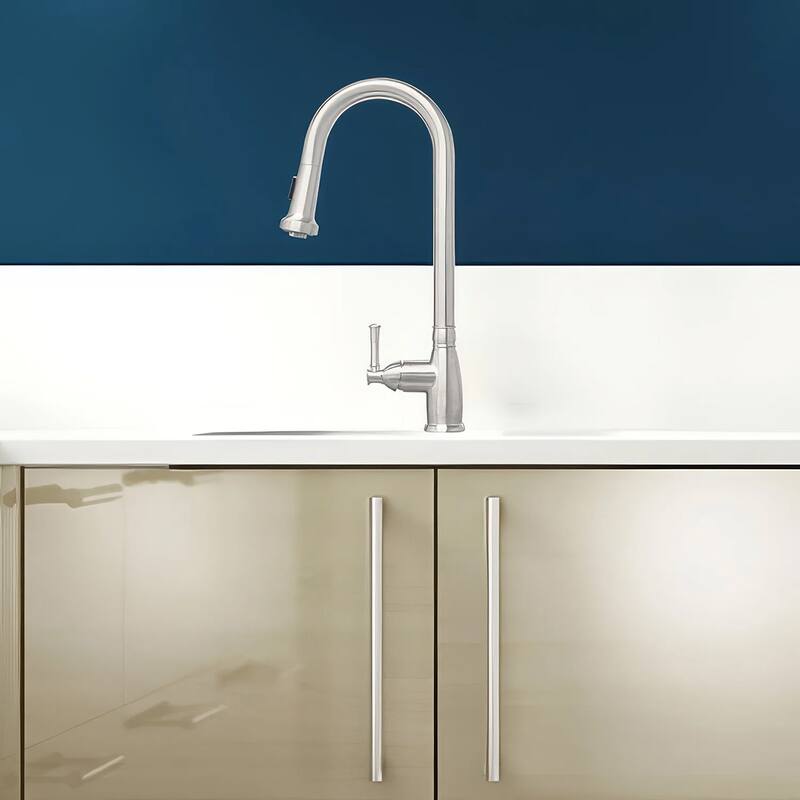 Whitehaus Waterhaus 1.5 GPM Single Hole Pull Down Kitchen Faucet
