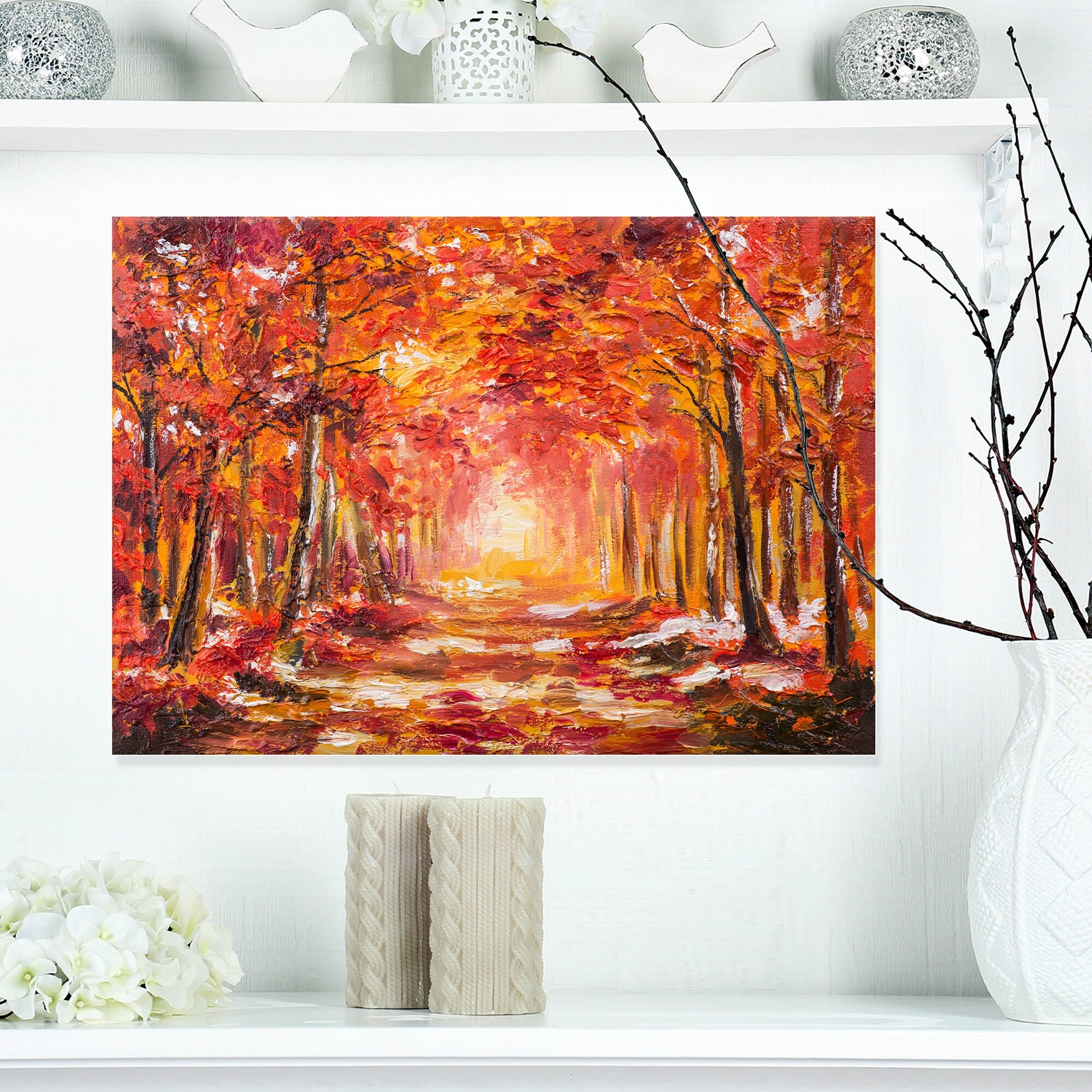 ART PRINT POSTER PHOTO LANDSCAPE AUTUMN TREE SHADE LIGHT SILHOUETTE LFMP0527 