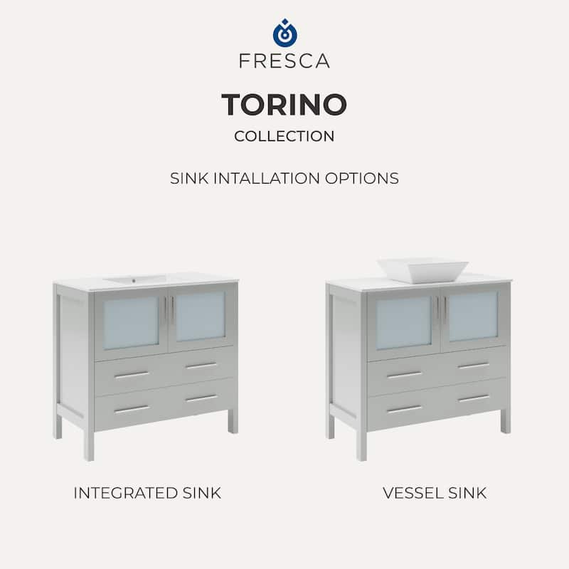 Fresca Torino 36" Free Standing Single Vanity Set with Engineered Wood