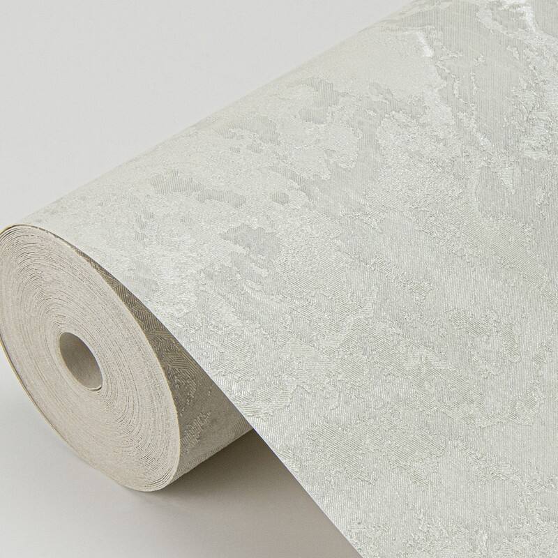 Sirpi Francesca Silver Texture Wallpaper - 20.9 x 396 x 0.025