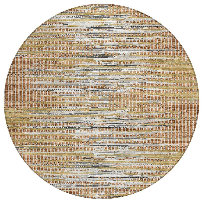 Machine Washable Indoor/ Outdoor Casual Keystone Chantille Rug