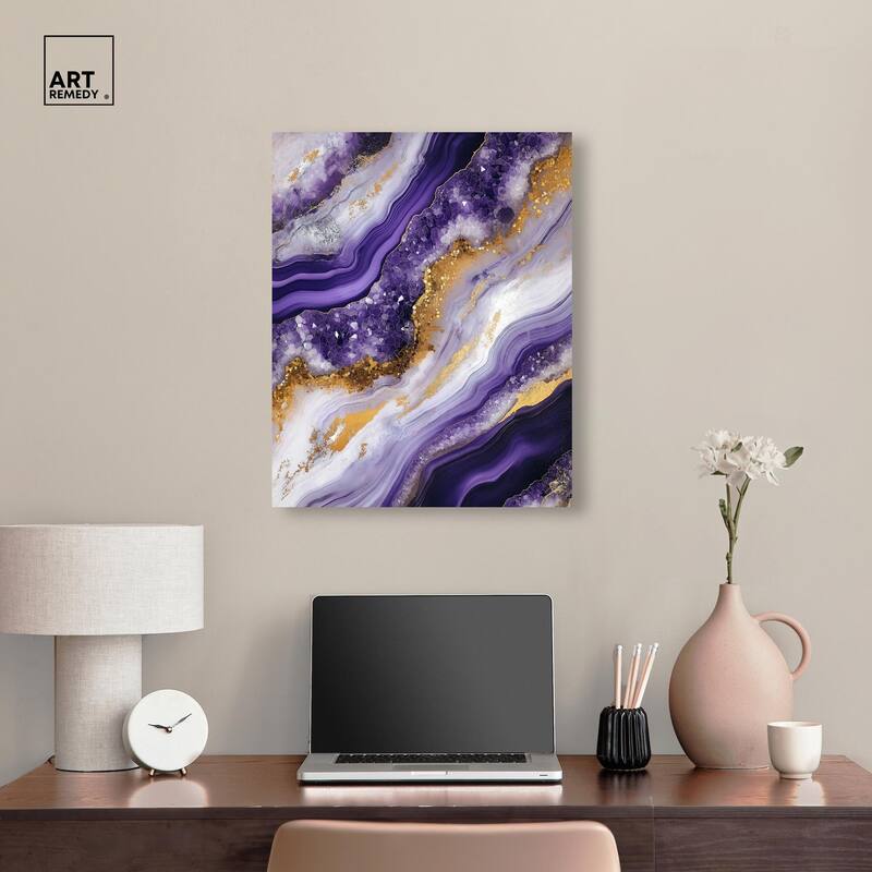 Gemstone Labyrinth I Canvas by Art Remedy, Gallery Wrapped