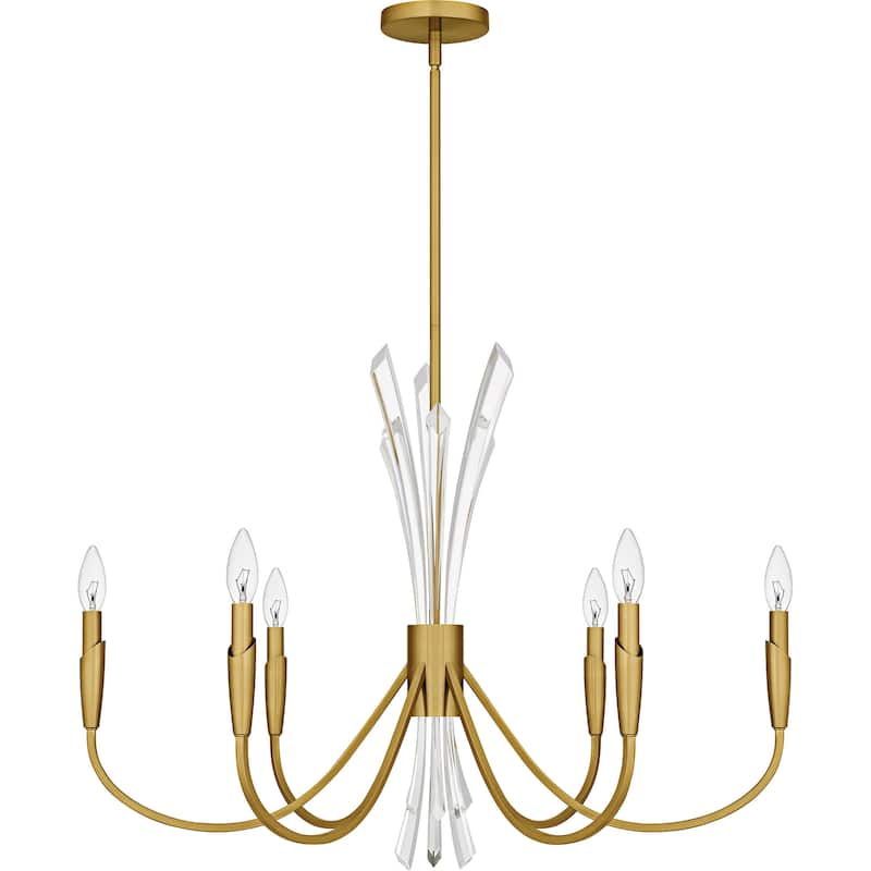 Cecily 6-Light Brushed Gold Chandelier
