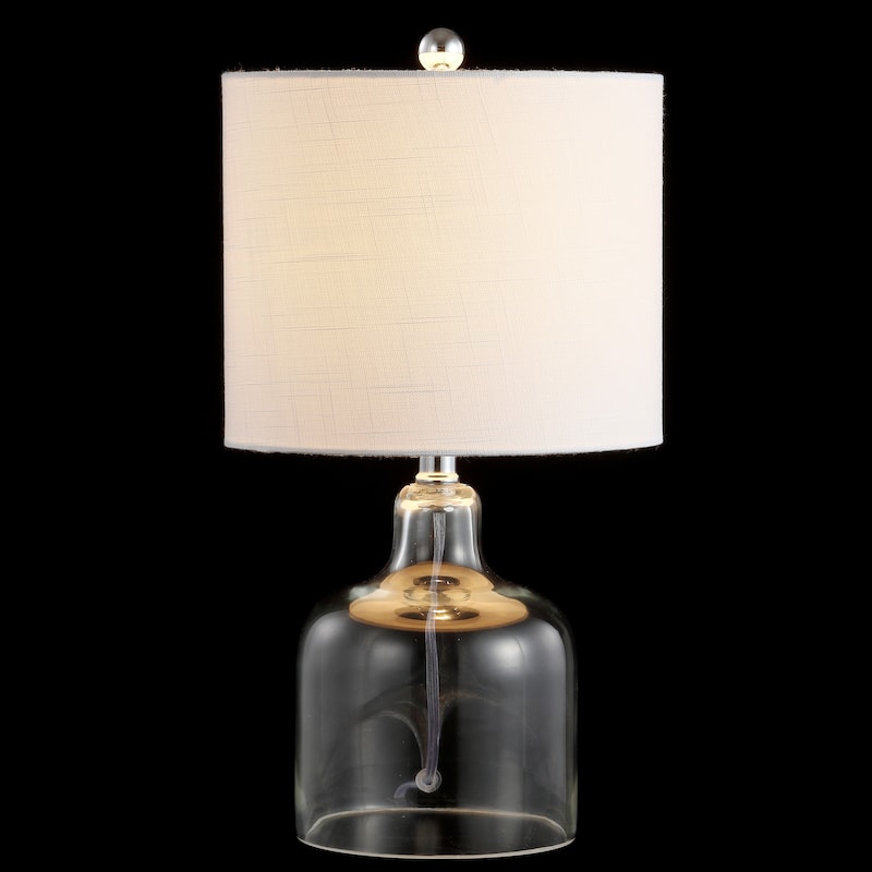 Owen 19" Glass Bell LED Table Lamp, Gold by JONATHAN Y