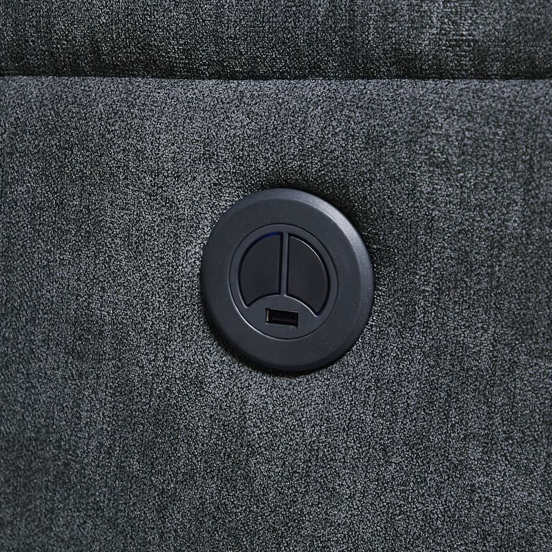 Kai Modern Blue Contemporary Power Recliner with Charger