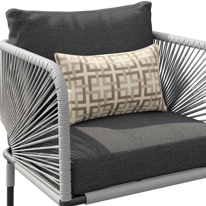 Corvus Serenity Outdoor Club Chair with Sunbrella Lumbar Pillow