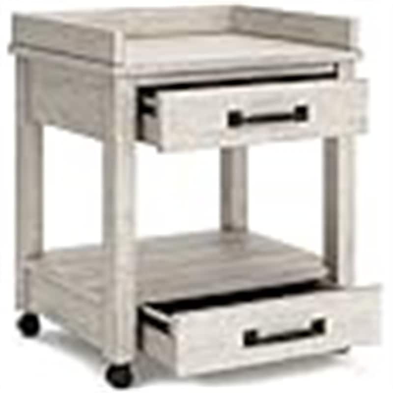 Industrial Office Printer Stand with Storage - 24"D x 22"W x 23"H