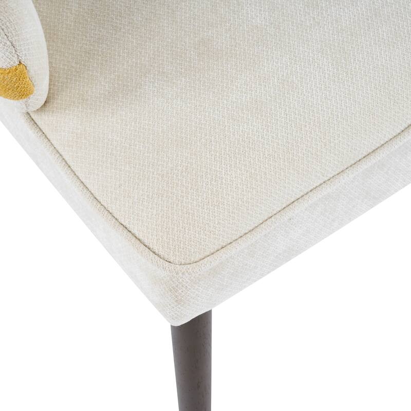 Christopher Knight Home - Modern Upholstered Dining Chair Set with Two-Tone Fabric Armchair Design