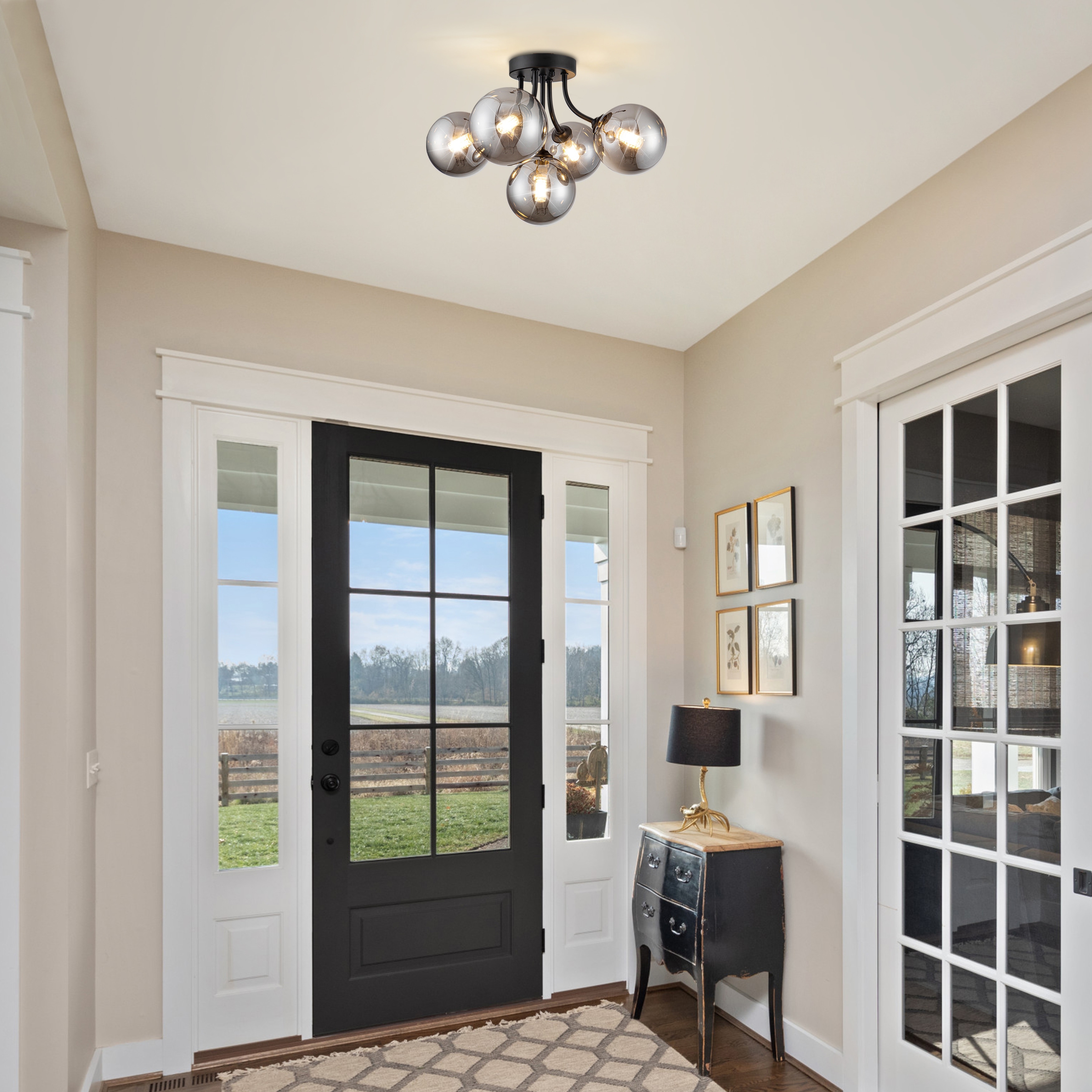 5-Light Sputnik Ceiling Light Fixture with G9 Base - Bed Bath