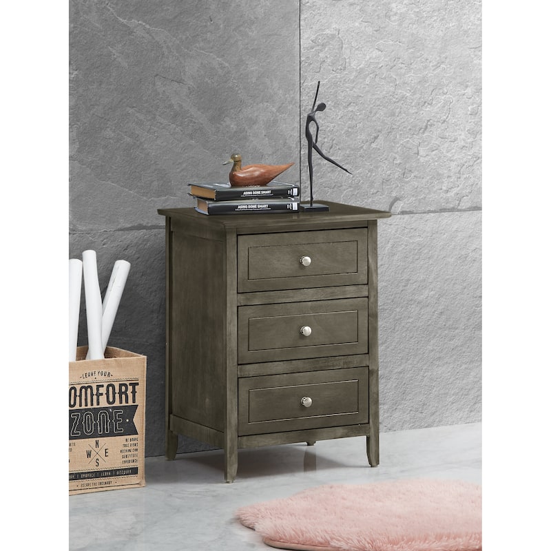 Daniel 3-drawer Transitional Wooden Nightstand