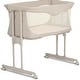 preview thumbnail 1 of 12, Evolur Kinsley Quickfold Portable Bassinet in Dark Gray, Adjustable Height, One-Step Fold, Wheels for Easy Mobility Pearl Gray