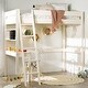 preview thumbnail 16 of 35, Walker Edison Solid Wood Twin Loft Bed with Desk