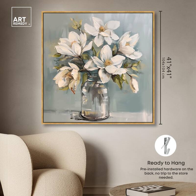 Prismatic Floral and Jar Canvas by Art Remedy