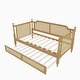 preview thumbnail 28 of 40, Wooden Rattan Daybed with 2 Drawers or Trundle