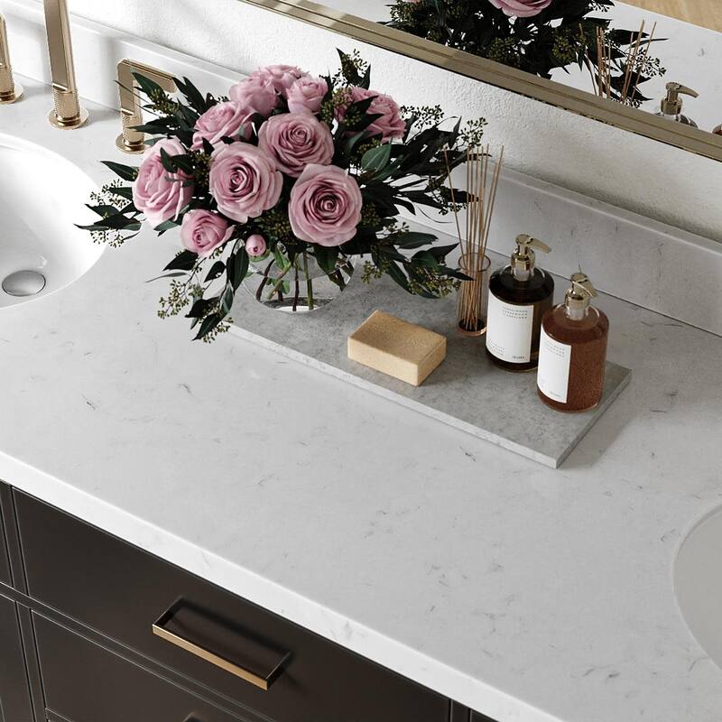 Ariel T072DCQOVO Hepburn 72" Free Standing Double Oval Basin Vanity