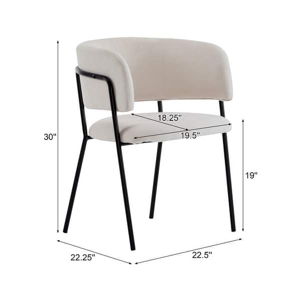 dimension image slide 0 of 2, Nest Upholstered Arm Dining Chair by Christopher Knight Home