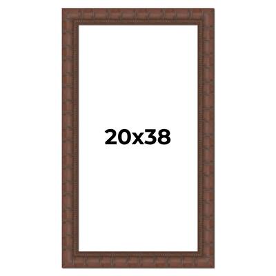 20x38 Frame Pewter Solid Wood Picture Frame Width 1.625 Inches | Interior Frame Depth 0.6875 Inches