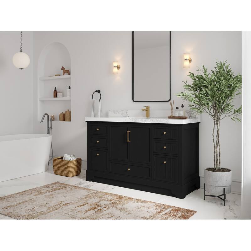 Willow Collections 60 in. W x 22 in. D Alys Single Sink Bathroom Vanity with Countertop