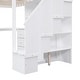 preview thumbnail 42 of 80, Multifunctional Wood Twin Size Loft Bed with L-Shaped Desk and Storage Staircase, Loft Bed Frame with Cabinet and Drawers