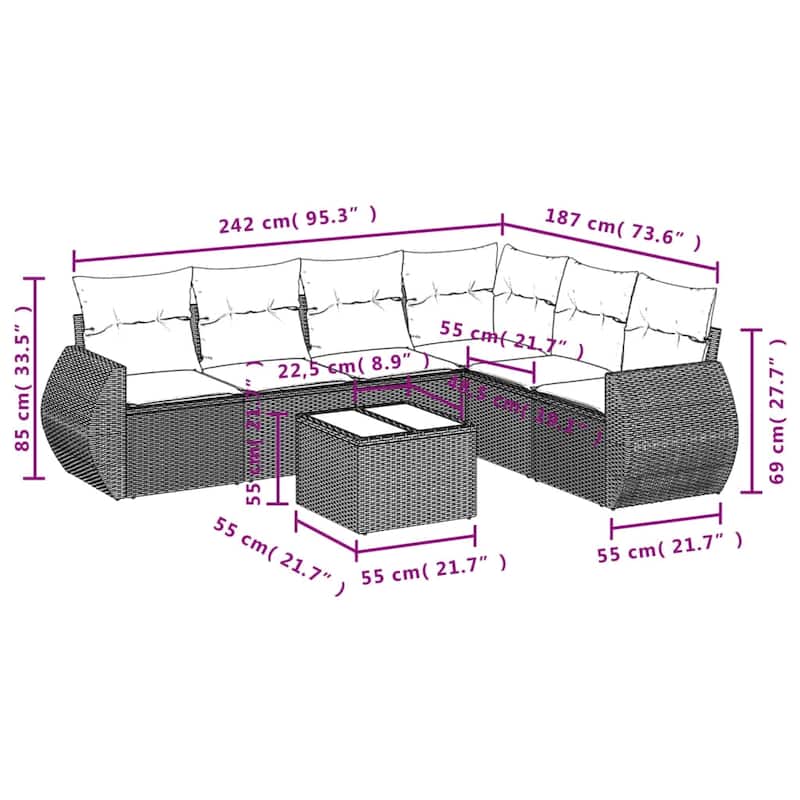vidaXL Garden Sofa Set