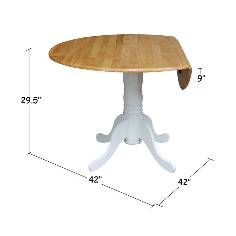 International Concepts 42" Drop Leaf Table with 2 Chairs