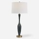 preview thumbnail 1 of 4, Uttermost Remy Polished Table Lamp - 33"H,   Shade 10"H x 15"Dia.