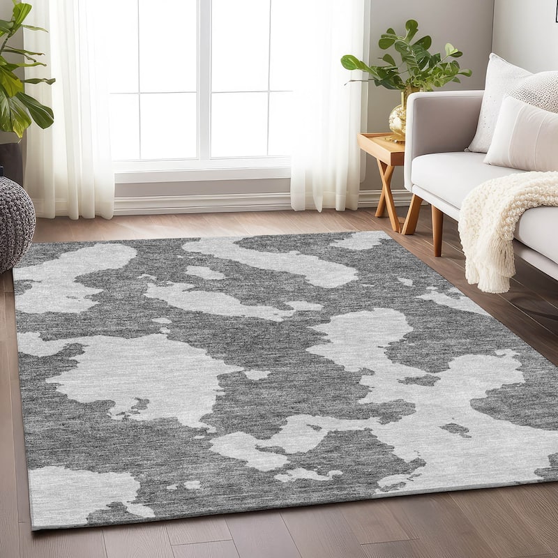 Premium Washable Super Soft Contemporary Islands Mayfield Rug - Gray - 10' x 14'