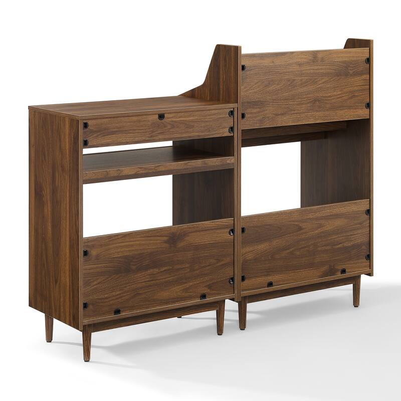 Crosley Liam 2Pc Record Player Stand And Vinyl Storage Set