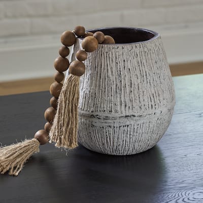 Signature Design by Ashley Claymount Distressed Brown Vase