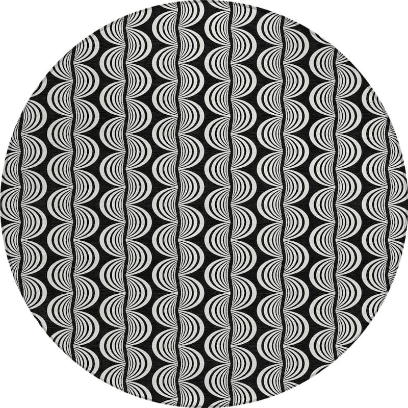 HomeRoots Ogee Transitional Rectangle Outdoor Rug