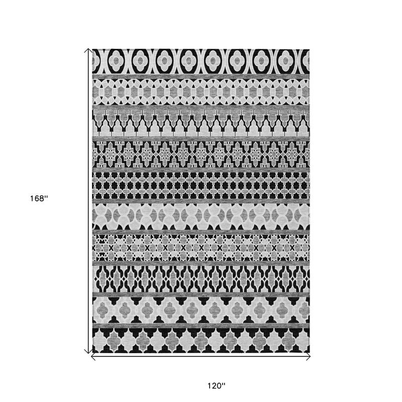 HomeRoots Quatrefoil Transitional Rectangle Outdoor Rug