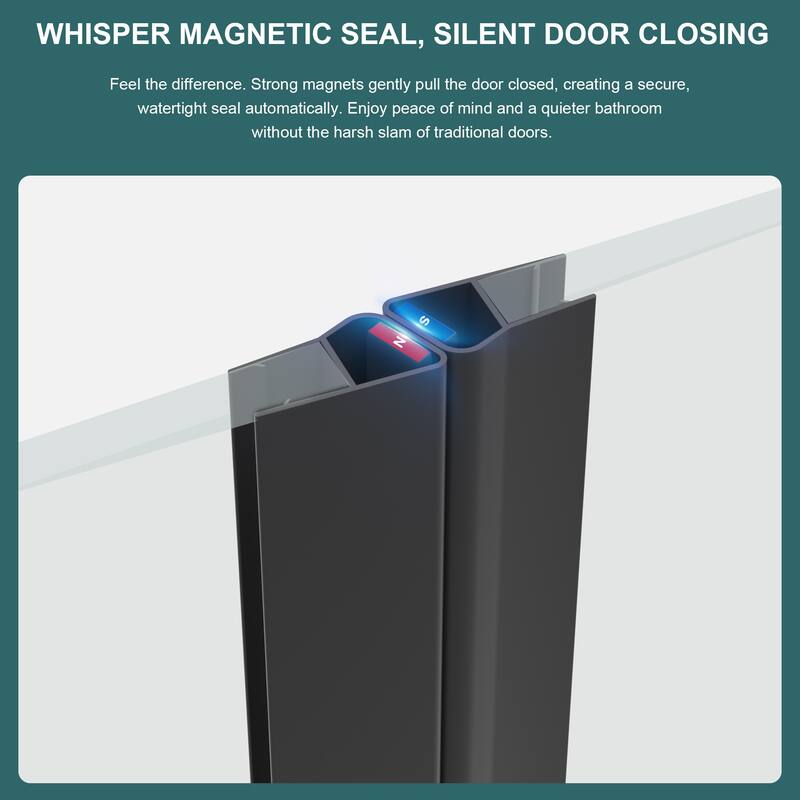 42" W x 76" H Framed Diamond-shaped Corner Shower Door in Matte Black - 42'' x 0.32'' x 76''