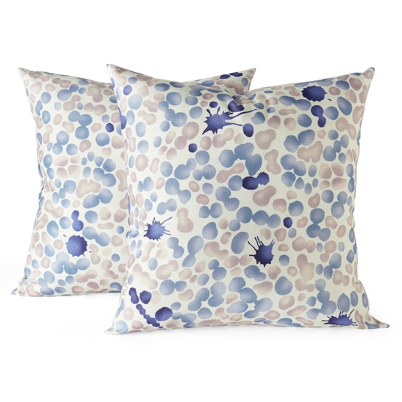 Exclusive Fabrics Printed Cotton Throw Pillow Covers 18 X 18 - Textured Decorative Pillow Covers (Set of 2)