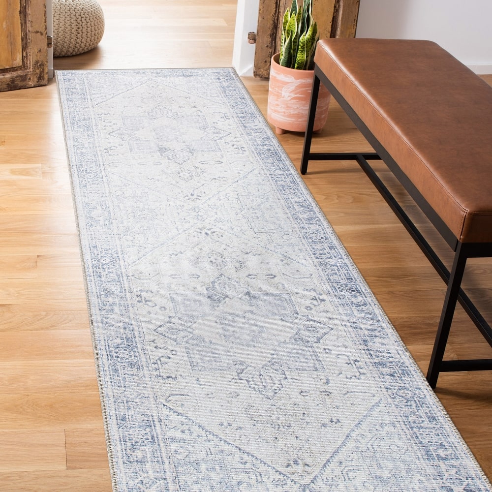 World Rug Gallery Medallion Boho Washable Area Rug