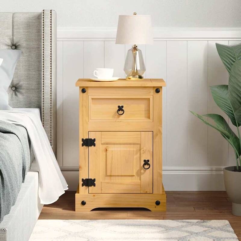 vidaXL Bedside Cabinet, 20.9x15.4x26 Inches