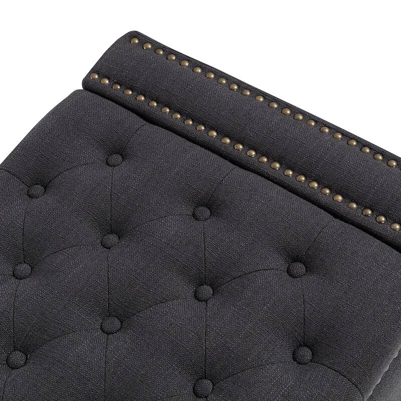 Felix Classic Button-Tufted Storage Bench With Nailhead Trims By HULALA HOME