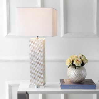 Seashell 30.5" Seashell/Crystal LED Table Lamp, Cream by JONATHAN  Y