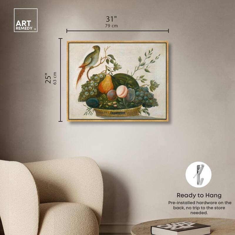 Randall Fruit with Parrot 1777 Canvas by Art Remedy