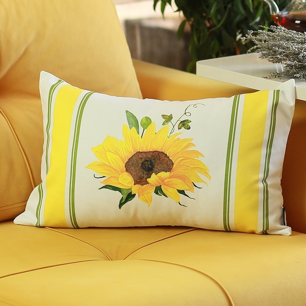 Sunflower lumbar pillow hot sale