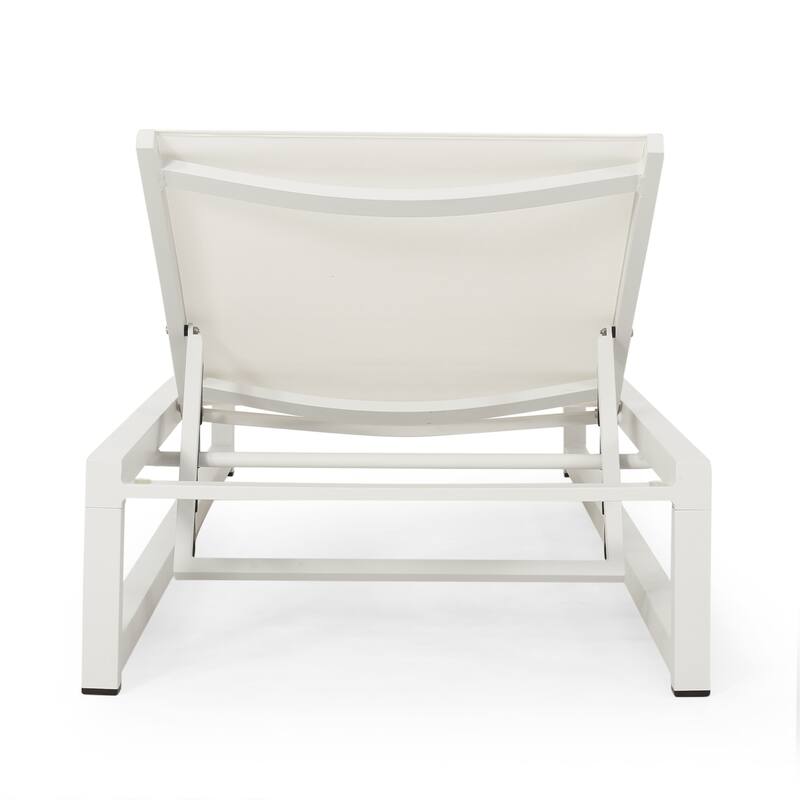 Modesta Outdoor Aluminum Mesh Chaise Lounge (Set of 2) by Christopher Knight Home