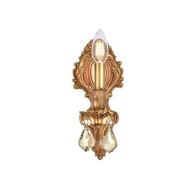 Elegant Lighting 9601W5-GT/RC Monarch 12" Tall Wall Sconce with Golden